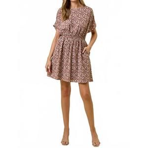 NEW DOE AND RAE bouren dress in brown